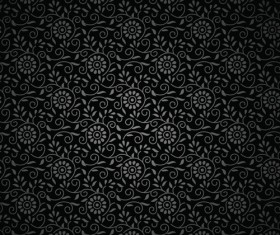 Black floral backgrounds 02 free download