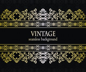 Retro Golden Ornaments background 01