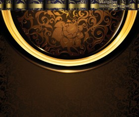 Ornate floral frame Background vector art