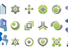 3 sets of simple graphical icons vector