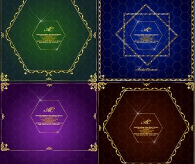 Elements of red decorative pattern background vector