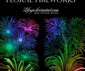 Floral Fireworks Photoshop Brushes
