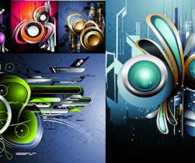 Elements of girl rainbow style Vector