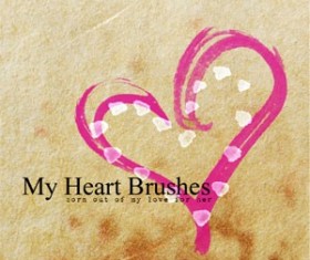 My Heart Photoshop Brushes