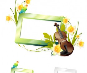 Elements of European and American style retro illustration Vector