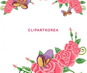 Red rose text box vector