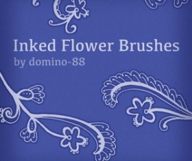 Inked Flower Photoshop Brushes