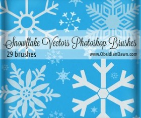 Snowflake Set of vectors Photoshop Brushes