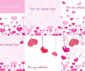 Sweet romantic elements background vector Graphic