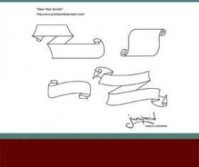 New Year Scrolls Photoshop Brushes