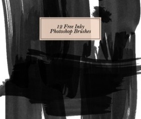12 Free Inky Photoshop Brushes Photoshop Brushes