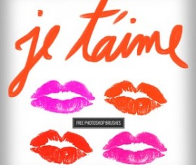 Free Love Kisses Photoshop Brush Set Photoshop Brushes