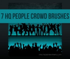 7 HQ People Crowd Brushes Photoshop Brushes