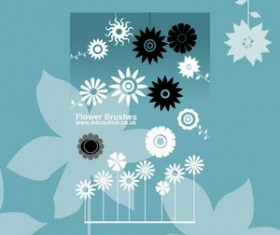 Set of vector Flower Brushes Photoshop Brushes