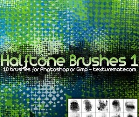 Halftone 1 Brush Pack Photoshop Brushes