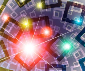 Star superimposed square background vector material