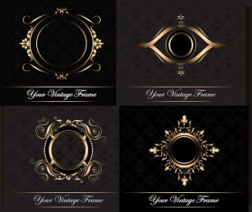 Elements of classic decorative pattern background vector