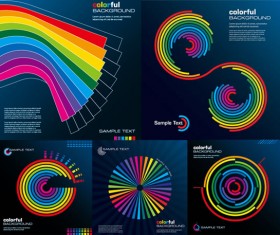 Color ring stripes background art vector