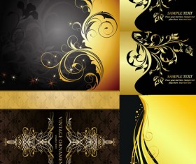 Gold extended pattern background vector
