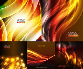 Elements of smoke flow glare background design vector
