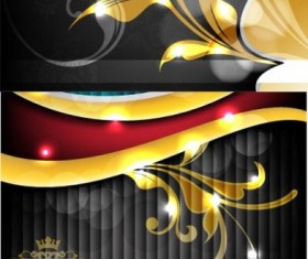 Bright gold flash flowers background vector Graphic