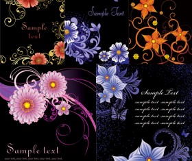 Fashionable flower background vector graphics
