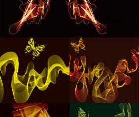 Smoke butterfly background design vector