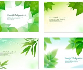 Fresh green background design elements