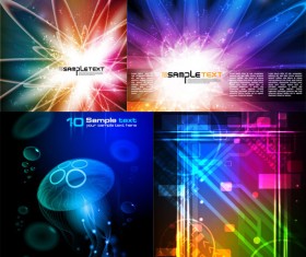 Elements of neon light background vector