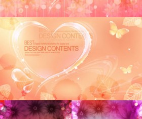 Dream butterfly flower background vector graphics