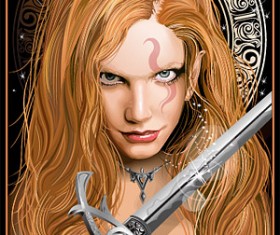 CG magic 1 woman Vector