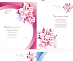 Flowers arc poster background vector