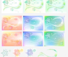 Five-pointed star arc background art vector