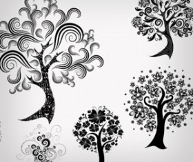 Decorative Trees Photoshop Brushes