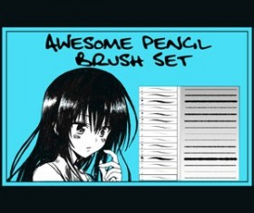 Best Pencil Brush Set Photoshop Brushes