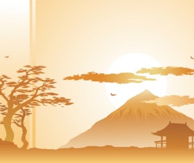 Japan Object design vector 04