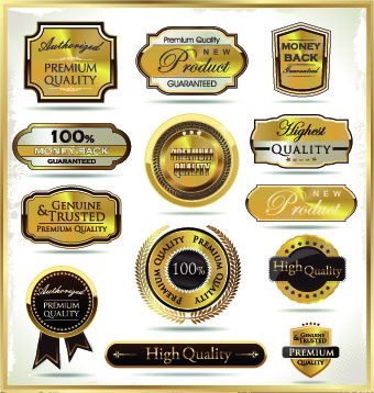 Vintage guarantee premium labels vector 05