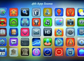 Vintage mobile phone icons 01