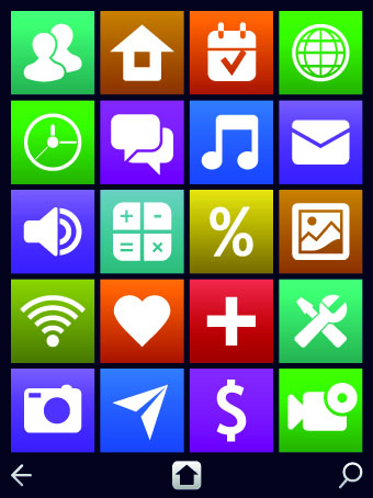 Vintage mobile phone icons 02