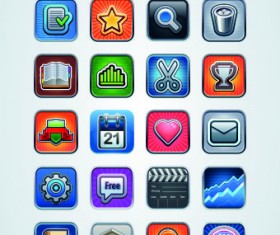 Vintage mobile phone icons 05