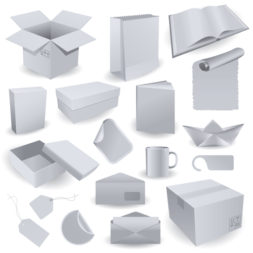 Different Packaging elements vector 03