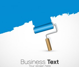 Coloful Paint brushes design elements 01