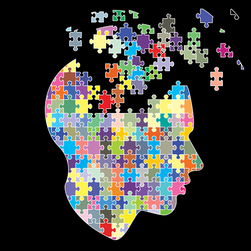 Puzzles head design vector 05 free download