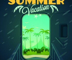 Poster travel design elements vector 05