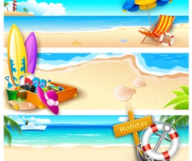 Charming Sea landscape vector 02