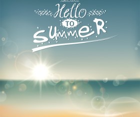 Charming Sea landscape vector 05