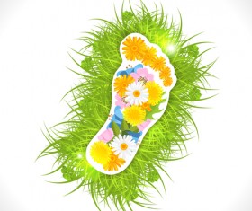 Summer Grass vector background 01