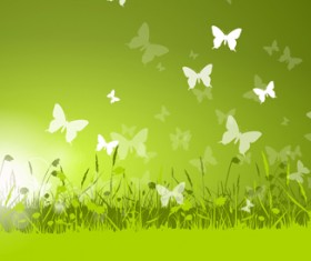 Summer Grass vector background 04