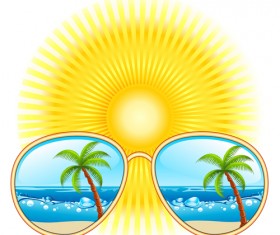Stylish Sunglasses vector 02