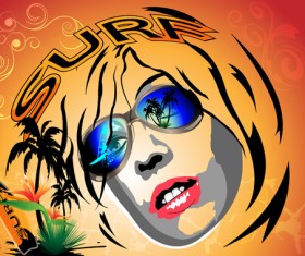 Stylish Sunglasses vector 03